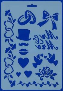 Opakowanie Szablon Silhouette wesele