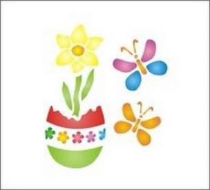 Opakowanie Szablon zmywalny wielkanocny 12x15cm