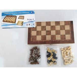 Opakowanie Szachy drewniane 2w1