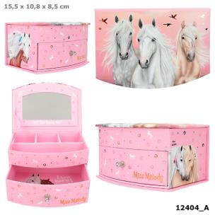 Opakowanie Szkatułka na biżuterię Miss Melody z lusterkiem i szufladką 12404A