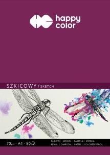 Szkicownik A4 Happy Color klejony 80 ark.70gsm. Wydawca: HAPPY COLOR. Multiszop.pl Opakowanie Szkicownik A4 Happy Color klejony 80 ark.70gsm