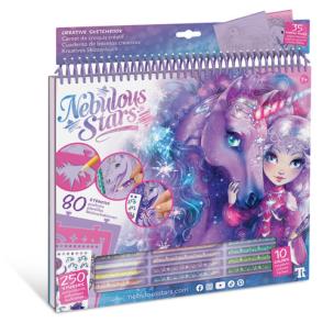 Opakowanie Szkicownik z kredkami i naklejkami L Konie Firiaz&Daliaz Nebulous Stars