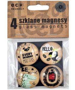 Opakowanie Szklane magnesy z kolorowym nadrukiem 4szt