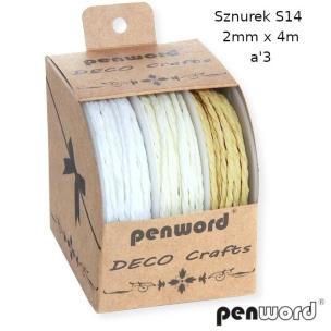 Opakowanie Sznurek ozdobny 2mmx4m 3szt (12kpl)