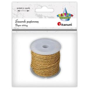 Opakowanie Sznurek papierowy 2mm 10m brązowo-złoty