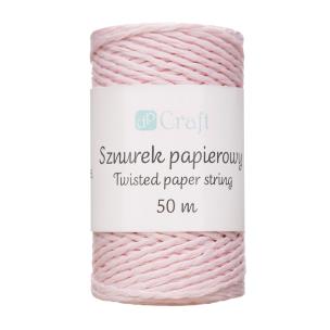 Opakowanie Sznurek papierowy skręcany różowy 50m