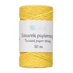 Opakowanie Sznurek papierowy skręcany żółty 50m