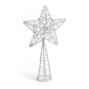 Opakowanie Szpic choinkowy gwiazda metalowa srebrna