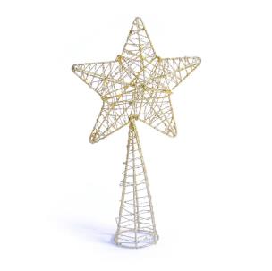 Opakowanie Szpic choinkowy gwiazda metalowa złota