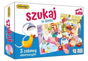 Szukaj w domu - zestaw edukacyjny. Wydawca: Adamigo. Multiszop.pl Opakowanie Szukaj w domu - zestaw edukacyjny