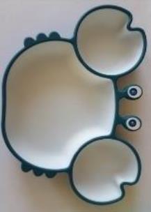 Talerz krab premium turkusowo-biały. Wydawca: Dumel. Multiszop.pl Opakowanie Talerz krab premium turkusowo-biały