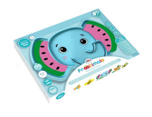 Talerzyk silikonowy Frootimals melephant anty-poślizgowy. Wydawca: Kids Euroswan. Multiszop.pl Opakowanie Talerzyk silikonowy Frootimals melephant anty-poślizgowy