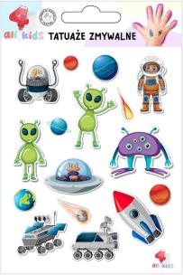 Opakowanie Tartuaże zmywalne dla dzieci Kosmos