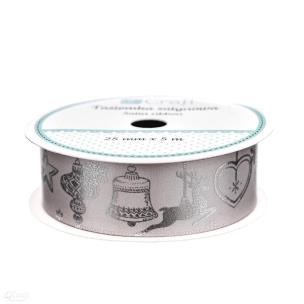 Opakowanie Tasiemka satynow Lovable Christmas 25mmx5m beżowa
