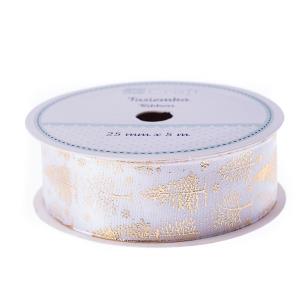 Opakowanie Tasiemka White Christmas 25mmx5m Choinki