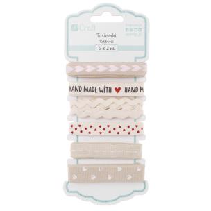 Opakowanie Tasiemki bawełniane handmade with love 6 x 2m