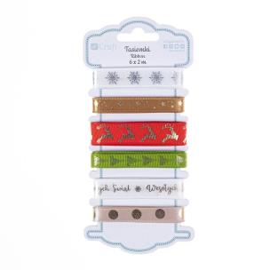 Tasiemki Jolly Chrismas 6x2m. Wydawca: Dalprint. Multiszop.pl Opakowanie Tasiemki Jolly Chrismas 6x2m