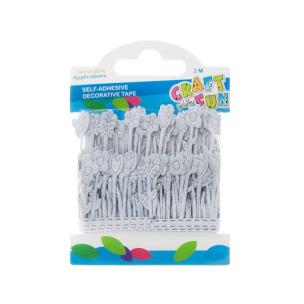 Opakowanie Taśma dekoracyjna samoprzylepna kwiaty mróz 2m