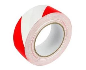 Opakowanie Taśma ostrzegawcza samoprzylepna biało-czerwona