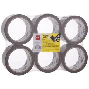 Opakowanie Taśma pakowa 48mmx50m brązowa (6szt) DELI