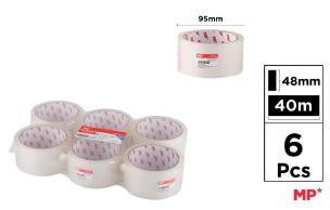 Opakowanie Taśma pakowa przezroczysta 48mmx40m (6szt)