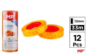 Opakowanie Taśma samoprzylepna przezroczysta 12mmx33m (12szt)