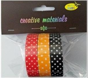 Opakowanie Taśmy materiałowe kropki 3szt