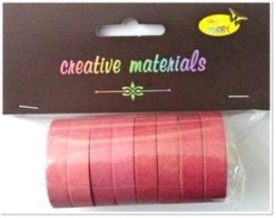 Opakowanie Taśmy papierowe różowe 10mm 8szt