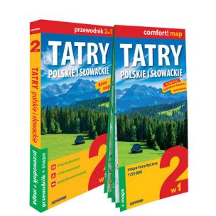 Tatry polskie i słowackie 2w1: przewodnik + mapa. Autor: Nodzyński Tomasz, Cobel-Tokarska Marta. Multiszop.pl Okładka książki Tatry polskie i słowackie 2w1: przewodnik + mapa