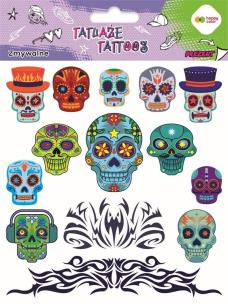 Tatuaże zmywalne Blue skulls HAPPY COLOR. Wydawca: GDD. Multiszop.pl Opakowanie Tatuaże zmywalne Blue skulls HAPPY COLOR