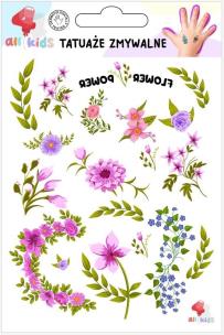 Opakowanie Tatuaże zmywalne dla dzieci Kwiaty