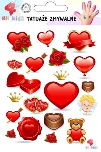 Opakowanie Tatuaże zmywalne dla dzieci Serca