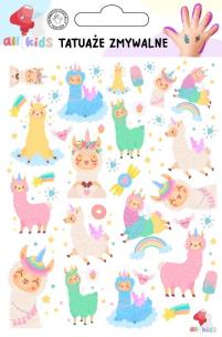 Opakowanie Tatuaże zmywalne dla dzieci Wesołe lamy