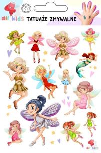 Opakowanie Tatuaże zmywalne dla dzieci Wróżki czarodziejki