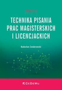 Technika pisania prac magisterskich i licencjac.... Autor: Zenderowski Radosław. Multiszop.pl Okładka książki Technika pisania prac magisterskich i licencjac...