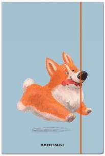 Opakowanie Teczka A4  FUN Piesek  zamykana na gumkę 10 sztuk