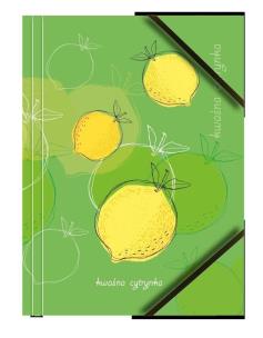 Opakowanie Teczka A4 kartonowa z gumką narożną cytryna (6szt)