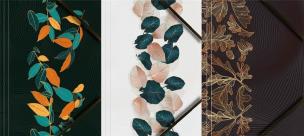 Opakowanie Teczka A4 kartonowa z gumką narożną liście (6szt)