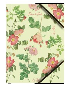 Opakowanie Teczka A4 kartonowa z gumką narożną róże (6szt)