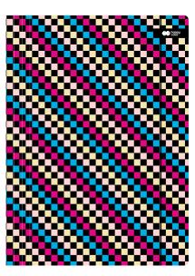 Opakowanie Teczka A4+ kartonowa z gumką SKATE szachownica mix. 24x31cm Happy Color