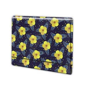 Opakowanie Teczka A4 na gumkę łamana Penmate kwiatki 0101