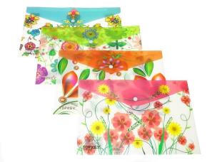 Opakowanie Teczka A4 plastikowa na nit kwiaty (12szt)