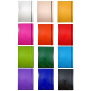 Opakowanie Teczka A4 skrzydłowa z gumką grzbiet okrągły MIX