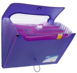 Opakowanie Teczka A4 z 12 przekładkami V-file fiolet STRIGO