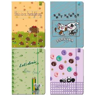 Opakowanie Teczka A4 z gumką BFF zwierzaki mix