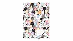 Opakowanie Teczka A4 z gumką PP Koty