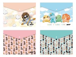 Opakowanie Teczka kopertowa na zatrzask M A4 PP dziecięcy mix