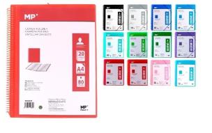 Opakowanie Teczka na spirali A4 z 20 koszulkami z gumką MIX