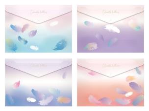 Opakowanie Teczka na zatrzask A4 PP Lux mix pióra