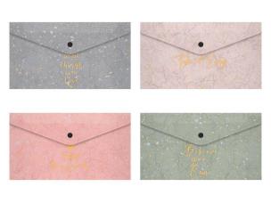 Opakowanie Teczka na zatrzask M A4 PP druk Lux kwiaty